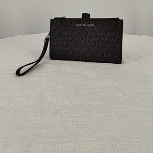 Michael Kors Monogram Black Wristlet